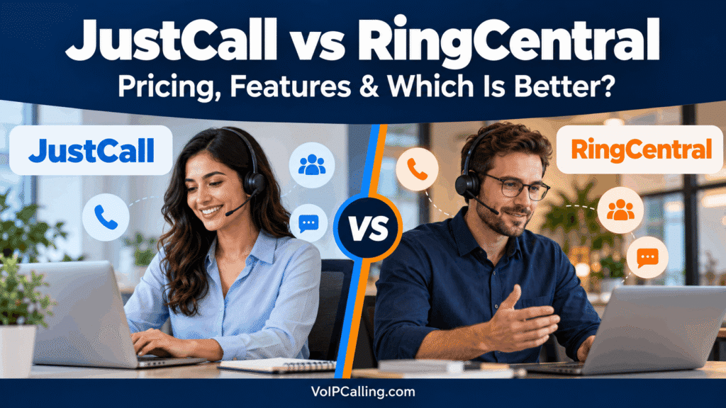 JustCall vs RingCentral feature comparison