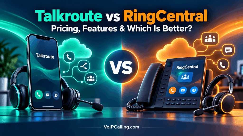 Talkroute vs RingCentral comparison cover