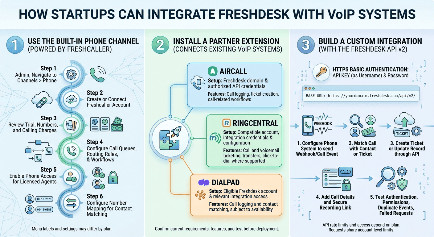 How Startups Can Integrate Freshdesk with VoIP Systems