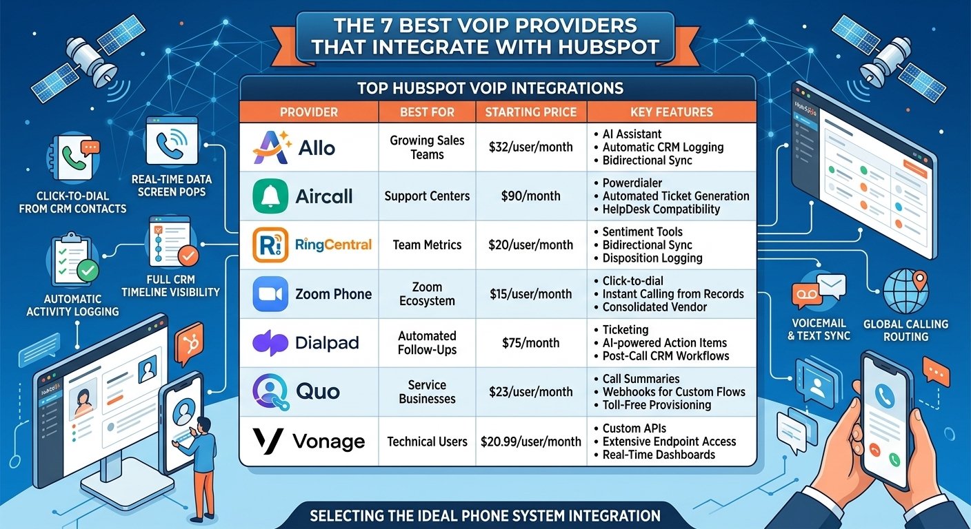 The 7 Best VoIP Providers That Integrate With HubSpot