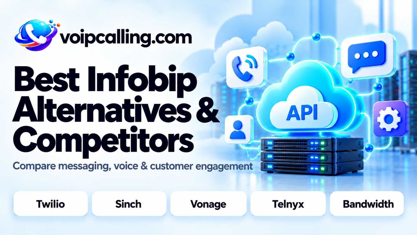 Best Infobip alternatives and competitors: Twilio, Sinch, Vonage, Telnyx and Bandwidth for messaging, voice and customer engagement.