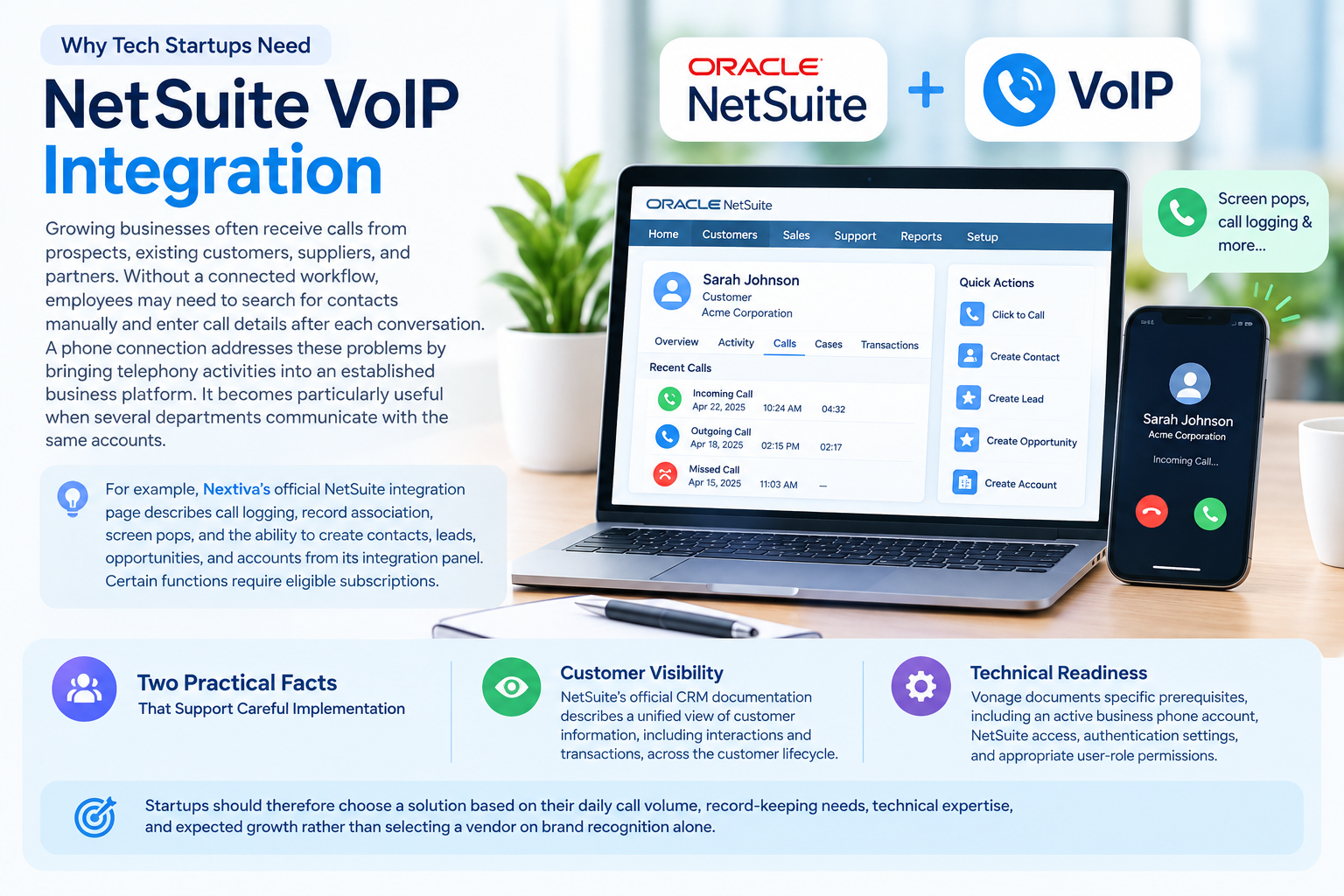 Why Tech Startups Need NetSuite VoIP Integration
