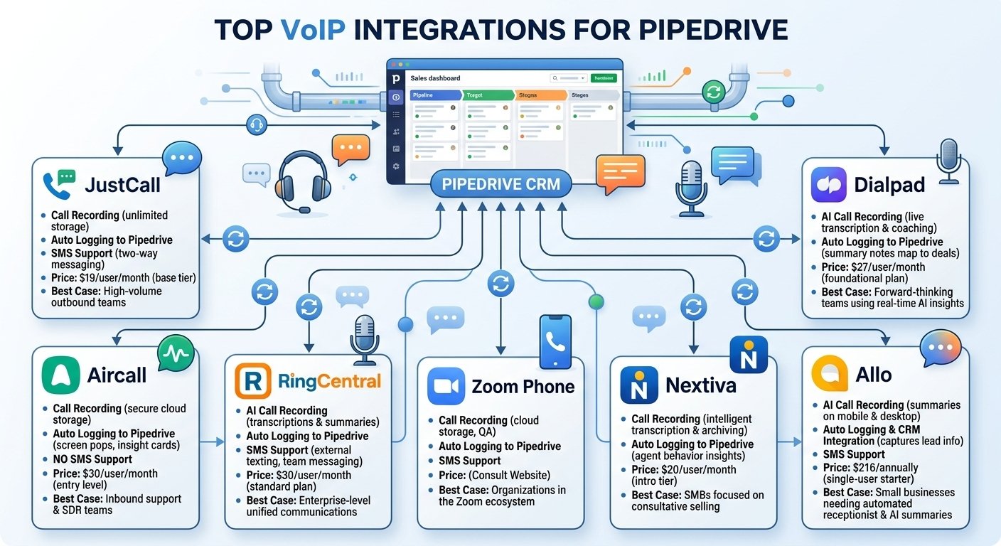 Top VoIP Integrations for Pipedrive