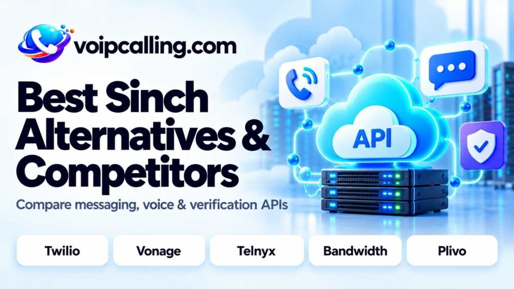 Best Sinch alternatives and competitors: Twilio, Vonage, Telnyx, Bandwidth and Plivo for messaging, voice and verification APIs.