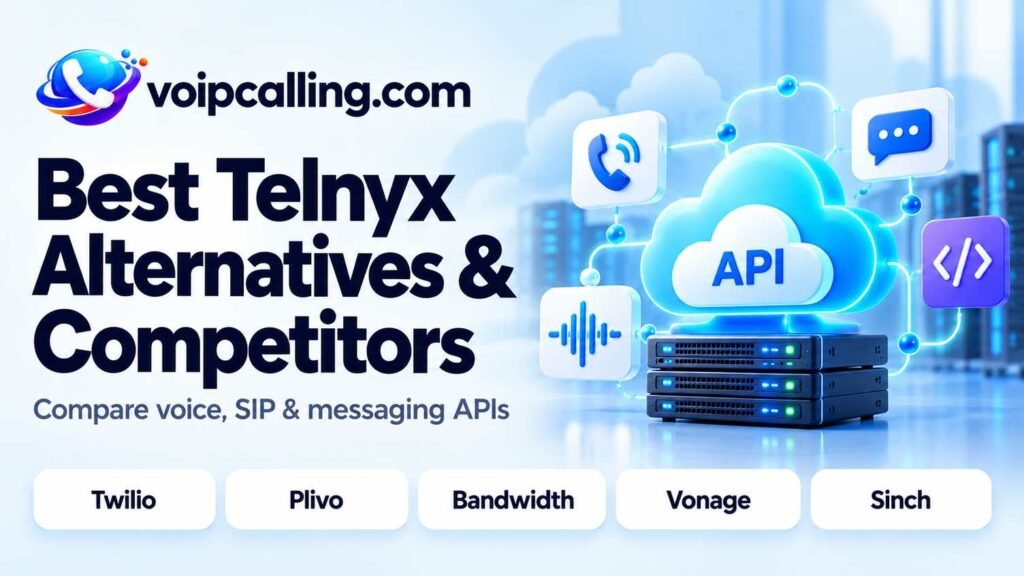 Best Telnyx alternatives and competitors: Twilio, Plivo, Bandwidth, Vonage and Sinch for voice, SIP and messaging APIs.
